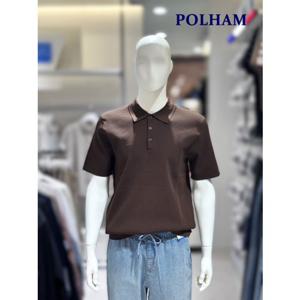 [폴햄] 남성 이중직 카라넥 반팔 니트 PHF4ET1120 -US