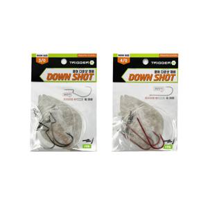 라팔라 트리거 X 광어 다운샷 채비 와이드훅 스트레이트훅 루어바늘