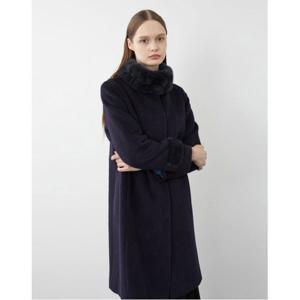 [올리비아로렌]밍크 카라 코트__VOPEA3WA426