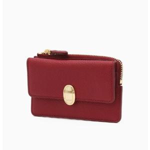 [질스튜어트] 레드 가죽 오발 장식 지퍼 카드지갑JAWA5F133R2