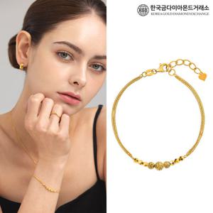 [한국금다이아몬드] 순금 루체르 글리터 볼 팔찌 24K 3.56g