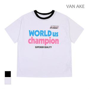 [반에이크]MARIO컬러 레터링 반팔 티셔츠_VB39TSQ306Z