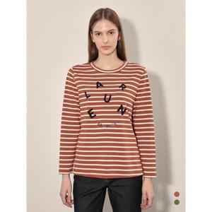 올리비아로렌 sh06 스트라이프 로고 티셔츠 VVCAL4F8171