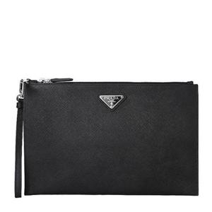 프라다 2NH005 PN9 F0002 사피아노 삼각 로고 클러치백 블랙
