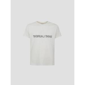 생로랑 반팔 티셔츠 663278Y37AW 9744 NATUREL NOIR