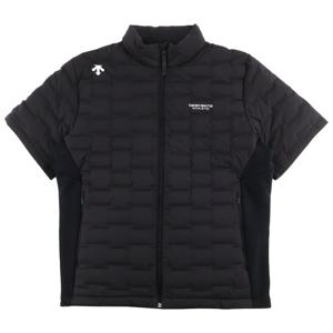 데상트 스탠드넥 반팔 다운자켓 SP421TDJO2BLK