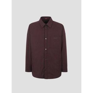 구찌 체크 깅엄 패딩 자켓 셔츠 836251Z7ATD 5333 PURPLE BLACK