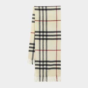 버버리 자이언트 체크 캐시미어 머플러 8077884 스톤