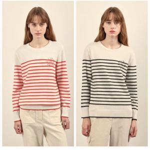 [올리비아로렌]VVCBL4W9461 스트라이프라운드풀오버