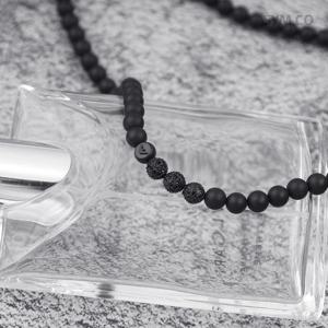 알마니 EGS3029 독수리 엠블럼 블랙 볼체인 유니크 데일리 남자 스틸 목걸이 d