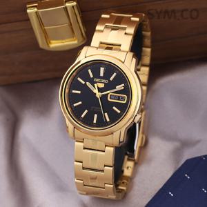 세이코5 SNKL88K1 오토매틱 데이데이트 골드블랙 클래식 남자 메탈 시계 d