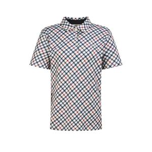 닥스 골프 여성 25SS 베이지 체크 반팔폴로티셔츠 WNTS5B903I2