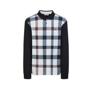 닥스 골프 남성 25SS 블랙 체크 긴팔폴로티셔츠 WGTS5A902BK