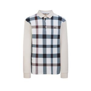 닥스 골프 남성 25SS 베이지 체크 긴팔폴로티셔츠 WGTS5A902I2