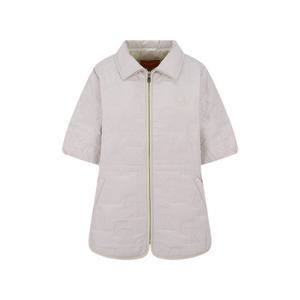 크로커다일레이디 로고 고주파 반팔 패딩 점퍼_CLEWPD202