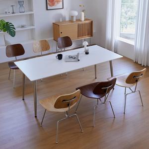 [베스트리빙] 스칸디 크롬 벤디 1800 6인 사각/타원 세라믹 식탁세트/의자6개