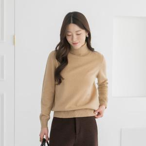 엄마옷 마담4060 심플폴라울니트 여성 데일리 -ZKN2512027-