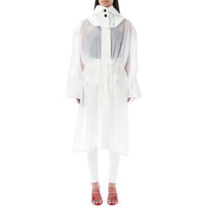 26 SS 페라가모 롱슬리브 후드 트렌치코트 화이트 13C328761234