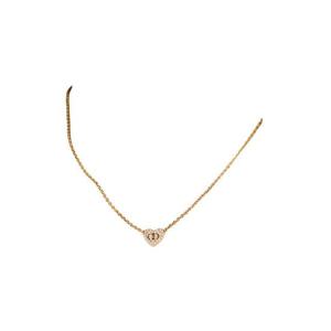 디올 클레어 D 룬 네클리스 메탈 앤 크리스탈 골드 메탈 N3477WOMCY-D03S