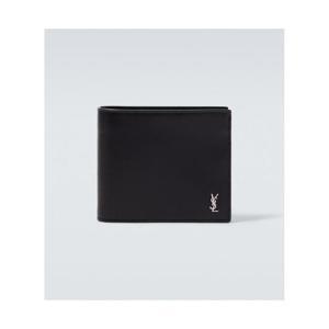 생로랑 Tiny Cassandre 레더 바이폴드 지갑 P01154298