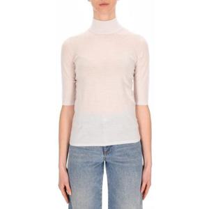 26 SS 막스마라 하이넥라인 반소매 울 언기아 탑 2313610431600