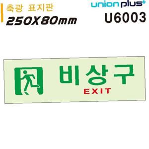 유니온 축광표지판-비상구 250x80mm U6003