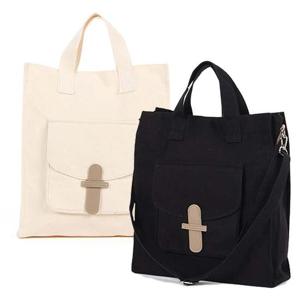 크로스끈 여자 데일리 가방 캔버스 에코백 숄더백