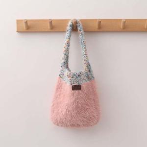 예쁜 핑크색 작은가방 뜨개디자인 미니 숄더백 작은백