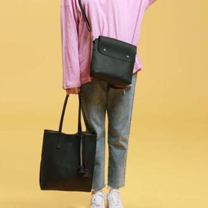 데일리숄더백 스퀘어 가죽 파우치백 포인트장식