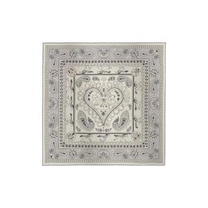 에르메스 슈발 드 하트 반다나 숄 140 블랑 누아 H244259S09