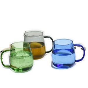 항아리 내열유리 유리잔 유리컵 키오 칼라머그컵-그린