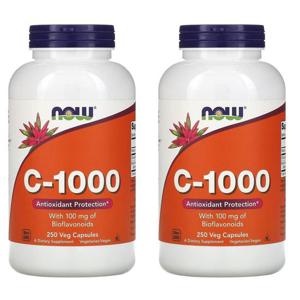 해외배송 NOW Foods 나우푸드 비타민C-1000 바이오플라보노이드 250정 2개
