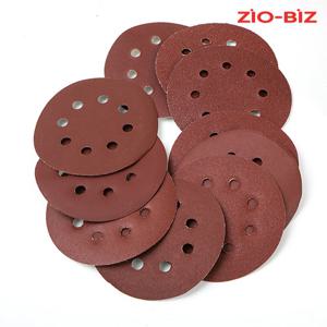 원형사포 240방 50장 세트 5인치/벨크로 드릴용 8홀 샌딩 페퍼