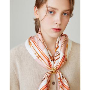 [닥스ACC][선물포장/쇼핑백동봉][SILK100]핑크 DD체인 스카프&링 세트 DCSC3F702