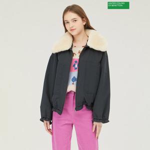 베네통 자수 램 카라 구스 패딩 BAPD63361_DN