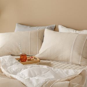 뱀부 시어서커 스칼렛 얇은 대나무 시원한 호텔침구 여름 베개커버