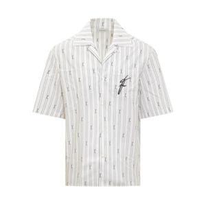 살바토레 페라가모 반팔 셔츠 143806 770864 OPTIC WHITE NERO