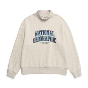 내셔널지오그래픽 N234WSW010 여성 하프넥 기모 맨투맨 OATMEAL