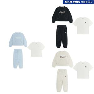 [MLB키즈]스트릿 베이직 여아 우븐 맨투맨 3 세트 7FS2B1356