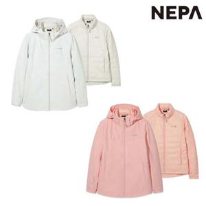 네파 7L60602 여성 등산 캠핑 경량 다운 바람막이 세트 마운틴 3IN1 방풍 자켓