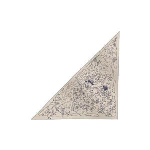 에르메스 밀레 에 앙 라핀스 트라이앵글 캐시미어 실크 나뛰렐 잉크 H364007S12