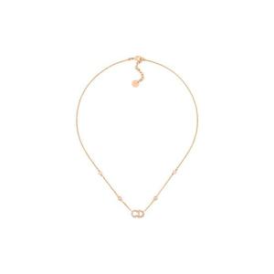 디올 클레어 D 룬 네클리스 피니쉬 메탈 앤 레진 펄 톤 크리스탈 핑크 핑크 레진 펄 실버 톤 크리스탈 N1033CDLCY-D12P