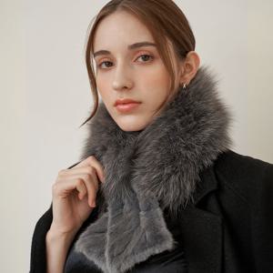 [엘르(스카프)]델루나 밍크 폭스 퍼 머플러 SE44MF203