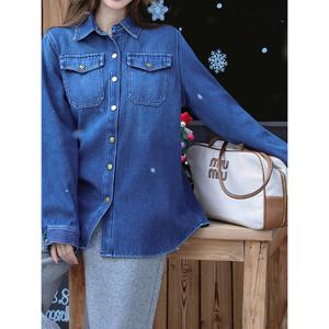 [카라]KARRA 블루데님기모셔츠_A5W0668