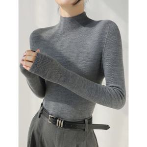 [카라]KARRA 시크베이직하프넥니트_A5W0672