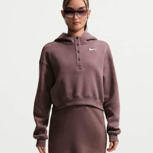 나이키후드티 WQS IF0259-502 피닉스 플리스 오버사이즈 크롭 후디