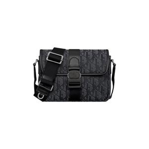 디올 트렉 메신저 백 플랩 디올 오블리크 나일론 블랙 1DTPO451DOL-H03E