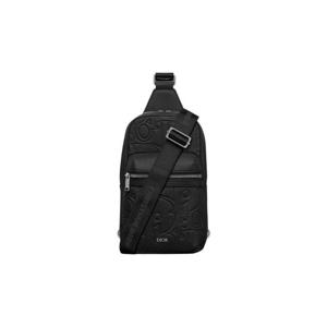 디올 라이더 2 슬링백 디올 그래비티 레더 앤 그레인드 카프스킨 블랙 1ESBO065LLG-H00N