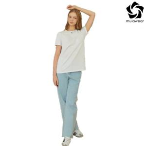 뮬라웨어 여성 워밍 업 숏 슬리브 AWNETS701-WH-YDP