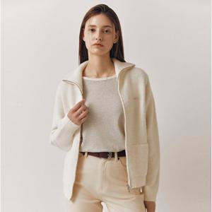 [지오다노]여성 하이넥 집업 니트 가디건 355954